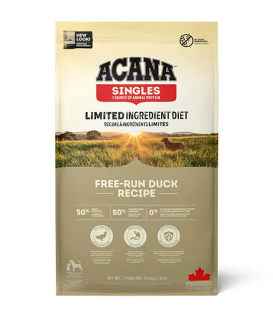 acana dog singles free run duck 2kg