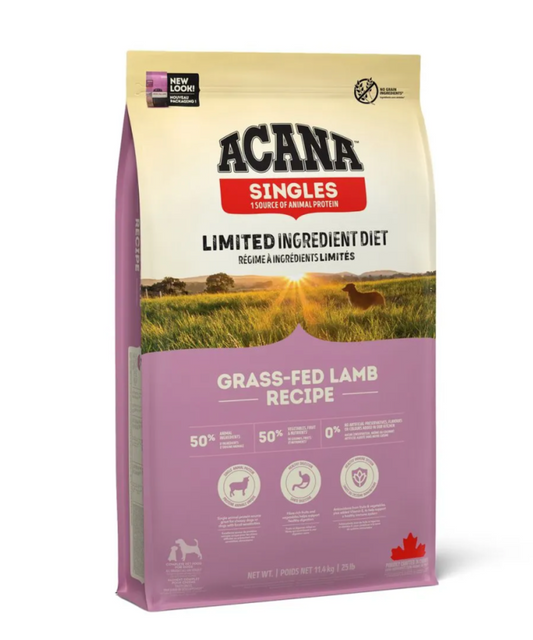acana dog singles grass fed lamb 2kg