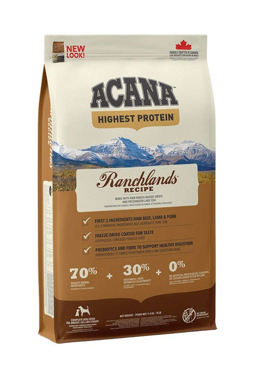 acana dog highest protein ranchlands 2kg